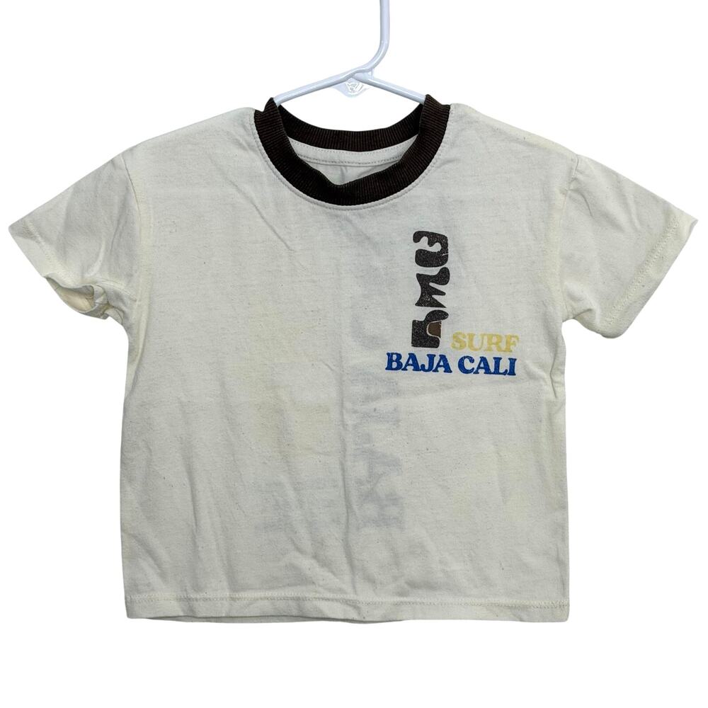 Grayson Mini Surf Baja Cali Short Sleeve Graphic T Shirt Size 18 Months White Br
